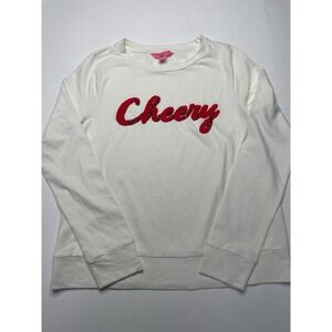 Lilly Pulitzer Rami Jeweled "Cheery" Holiday Cozy Crewneck‎ Sweater S